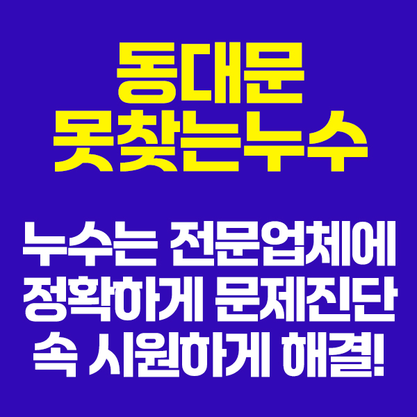 동대문누수탐지